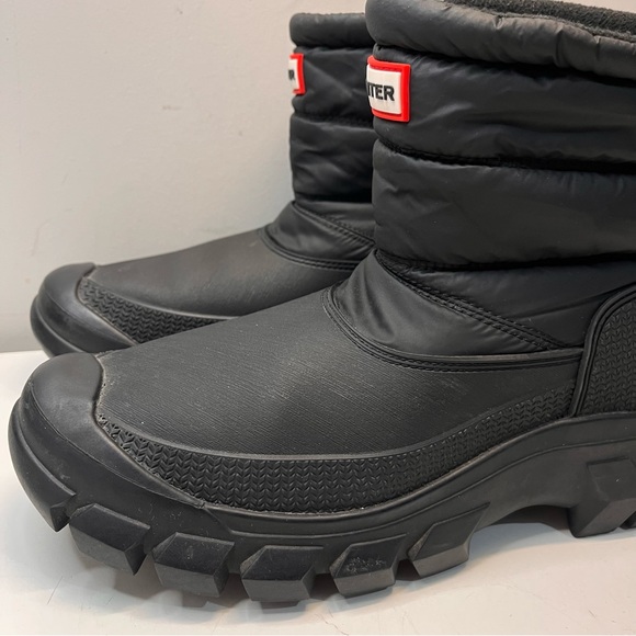 Hunter Intrepid Short Snow Boots, Black, size 7 - Picture 4 of 12